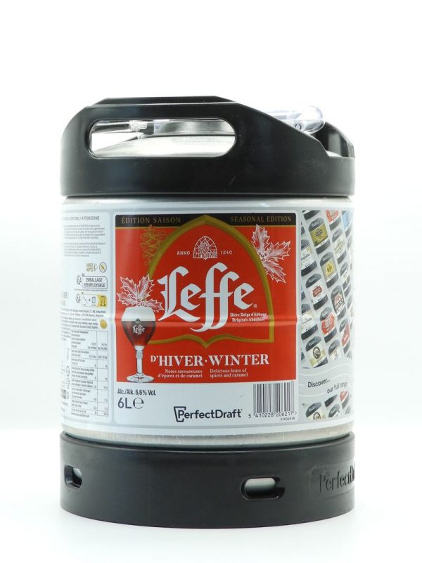 Mini Fût 6 Litres Leffe d'Hiver – Ambrée 6,6° – Caves Berrod Boutique